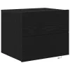 Fali éjjeli szekrény 2 pcs Musta tammi 50 x 39 x 41 cm Faanyag