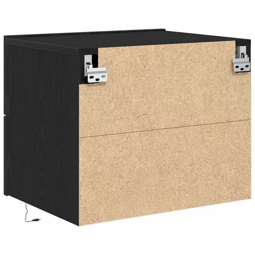Fali éjjeli szekrény 2 pcs Musta tammi 50 x 39 x 41 cm Faanyag