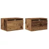 Fali éjjeli szekrény 2 pcs Régi fa 50 x 36 x 30 cm Faanyag