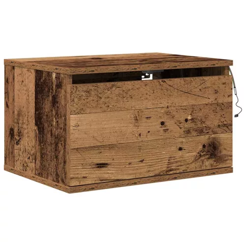 Fali éjjeli szekrény 2 pcs Régi fa 50 x 36 x 30 cm Faanyag