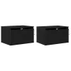 Fali éjjeli szekrény 2 pcs Musta tammi 50 x 36 x 30 cm Faanyag