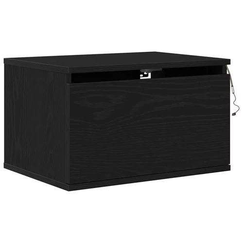 Fali éjjeli szekrény 2 pcs Musta tammi 50 x 36 x 30 cm Faanyag