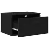 Fali éjjeli szekrény 2 pcs Musta tammi 50 x 36 x 30 cm Faanyag