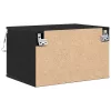 Fali éjjeli szekrény 2 pcs Musta tammi 50 x 36 x 30 cm Faanyag