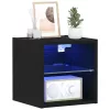 TV szekrény 2 pcs Fekete 30 x 28.5 x 30 cm Faanyag