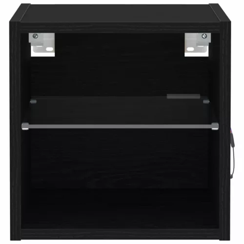 TV szekrény 2 pcs Fekete 30 x 28.5 x 30 cm Faanyag