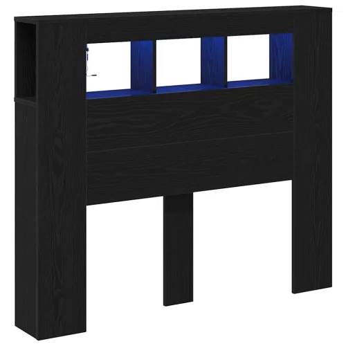 LED ágytámla Musta tammi 120 x 18.5 x 103.5 cm Faanyag