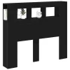 LED ágytámla Musta tammi 120 x 18.5 x 103.5 cm Faanyag