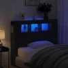 LED ágytámla Musta tammi 120 x 18.5 x 103.5 cm Faanyag