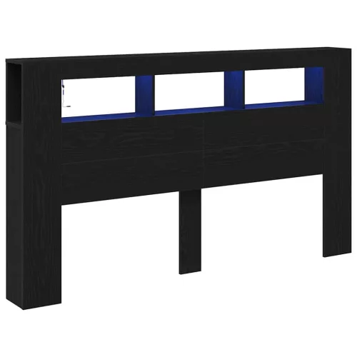 LED ágytámla Musta tammi 180 x 18.5 x 103.5 cm Faanyag