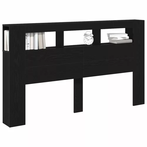 LED ágytámla Musta tammi 180 x 18.5 x 103.5 cm Faanyag