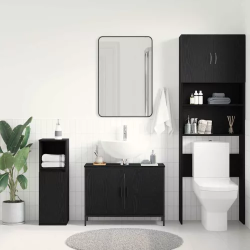 Fürdőszobai mosdószekrény Musta tammi 80 x 30 x 60 cm Faanyag