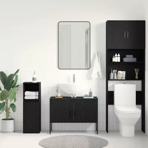 Fürdőszobai mosdószekrény Musta tammi 80 x 30 x 60 cm Faanyag