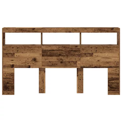 Antik fa áthidalószekrény LED-világítással 180 x 17 x 102 cm