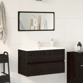   Fürdőszoba Bútor Szett 2 pcs Fekete tölgy 80 x 38.5 x 45 cm