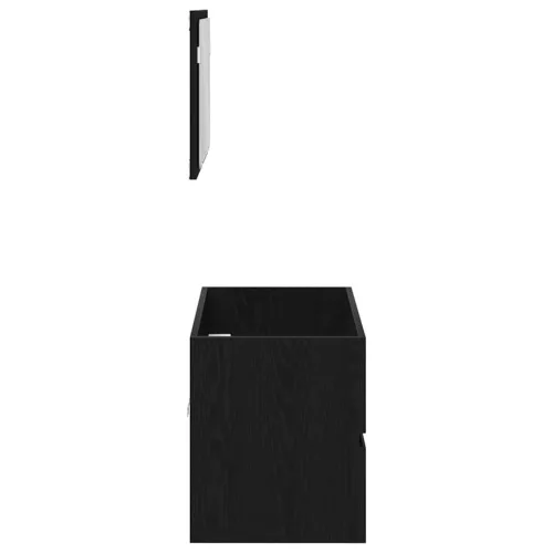 Fürdőszoba Bútor Szett 2 pcs Fekete tölgy 80 x 38.5 x 45 cm
