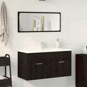   Fürdőszobai Bútor Szett 2 pcs Fekete tölgy 90 x 38.5 x 46 cm