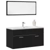 Fürdőszobai Bútor Szett 2 pcs Fekete tölgy 90 x 38.5 x 46 cm