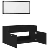 Fürdőszobai Bútor Szett 2 pcs Fekete tölgy 90 x 38.5 x 46 cm