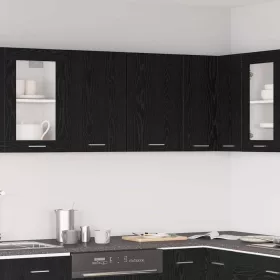   Függő szekrény polcokkal Musta tammi 80 x 31 x 60 cm Faanyag