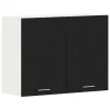 Függő szekrény polcokkal Musta tammi 80 x 31 x 60 cm Faanyag