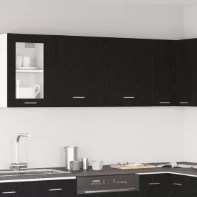   Függő szekrények 2 pcs Musta tammi 100 x 31 x 60 cm Faanyag