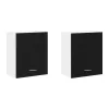 Függő szekrények 2 pcs Musta tammi 100 x 31 x 60 cm Faanyag