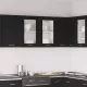 Függő üveg szekrény ajtóval Musta tammi 80 x 31 x 60 cm Faanyag