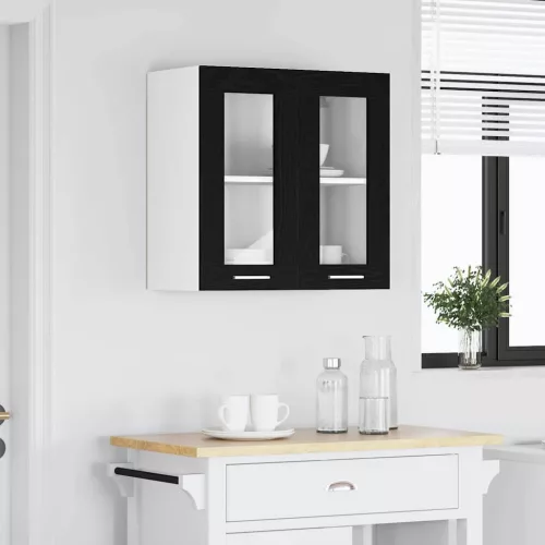 Függő üveg szekrény Riga Musta tammi 60 x 31 x 60 cm Faanyag