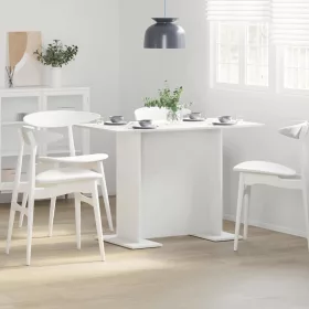 Étkezőasztal Fehér 110 x 60 x 75 cm Faanyag