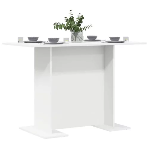 Étkezőasztal Fehér 110 x 60 x 75 cm Faanyag