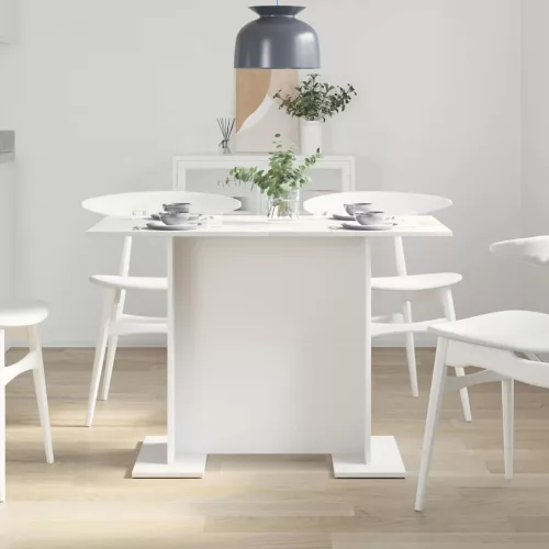 Étkezőasztal Fehér 110 x 60 x 75 cm Faanyag
