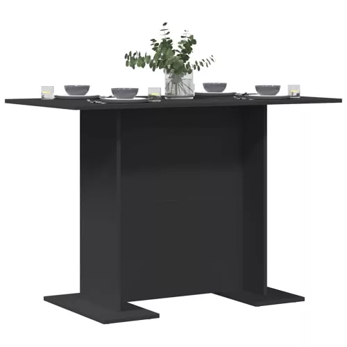 Étkezőasztal Fekete 110 x 60 x 75 cm Faanyag