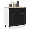 Fiókos szekrény Riga Musta tammi 80 x 46 x 81,5 cm Faanyag