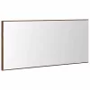 Fürdőszobai tükör tükörrel barna tölgy 80 x 8.5 x 37 cm Faanyag