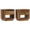 Éjjeliszekrény fiókkal 2 pcs Régi fa 45 x 34 x 44 cm Faanyag