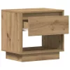 Éjjeliszekrény 2 pcs kézműves tölgy 45 x 34 x 44 cm Faanyag