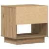 Éjjeliszekrény 2 pcs kézműves tölgy 45 x 34 x 44 cm Faanyag