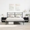Éjjeliszekrény 2 pcs Musta tammi 45 x 34 x 44 cm Faanyag