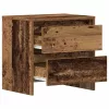 Éjjeliszekrény fiókkal 2 pcs Régi fa 45 x 34 x 44.5 cm Faanyag