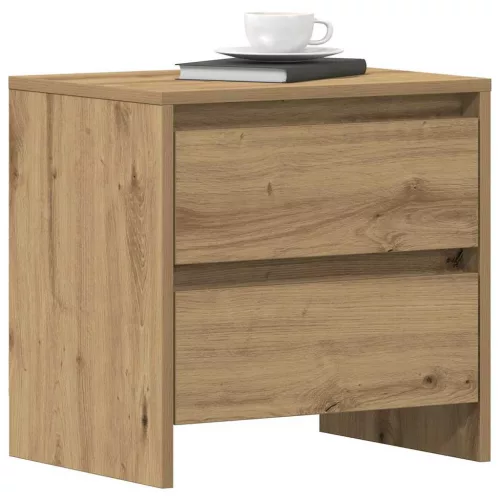 Éjjeliszekrény 2 pcs kézműves tölgy 45 x 34 x 44.5 cm Faanyag
