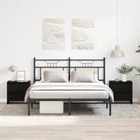 Éjjeliszekrény 2 pcs Musta tammi 45 x 34 x 44.5 cm Faanyag