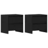 Éjjeliszekrény 2 pcs Musta tammi 45 x 34 x 44.5 cm Faanyag
