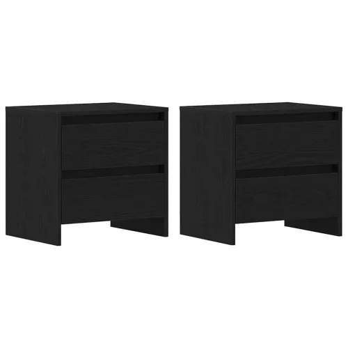 Éjjeliszekrény 2 pcs Musta tammi 45 x 34 x 44.5 cm Faanyag