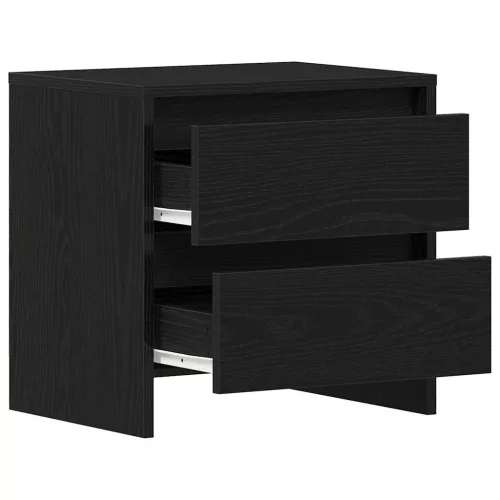 Éjjeliszekrény 2 pcs Musta tammi 45 x 34 x 44.5 cm Faanyag