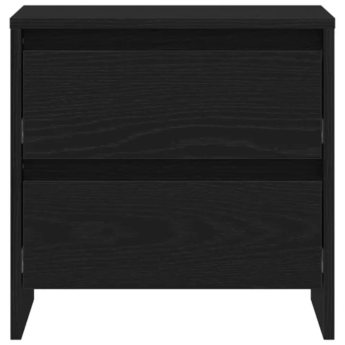 Éjjeliszekrény 2 pcs Musta tammi 45 x 34 x 44.5 cm Faanyag