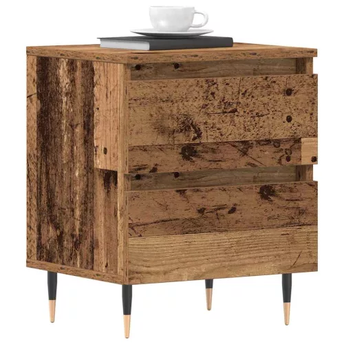 Éjjeliszekrény fiókkal 2 pcs Régi fa 40 x 35 x 50 cm Faanyag