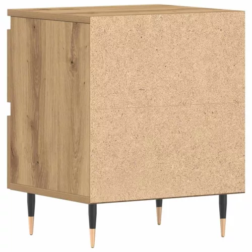 Éjjeliszekrény 2 pcs kézműves tölgy 40 x 35 x 50 cm Faanyag