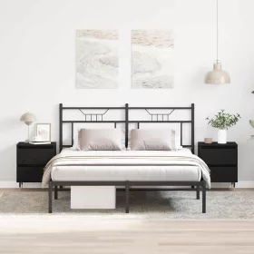 Éjjeliszekrény 2 pcs Musta tammi 40 x 35 x 50 cm Faanyag