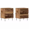 Éjjeliszekrény fiókkal 2 pcs Régi fa 40 x 35 x 50 cm Faanyag